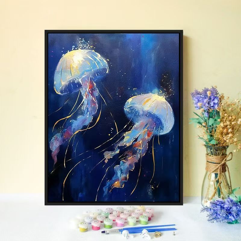 Jellyfish-Inspired Canvas Wall Art Meroci