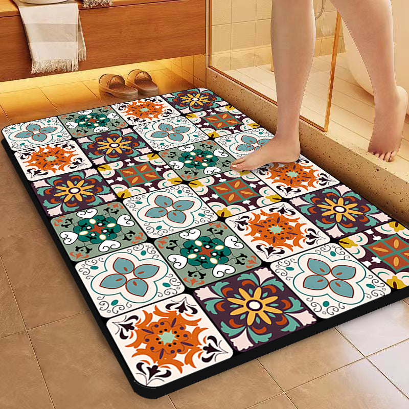 Decorative Vintage Pattern Bath Mat