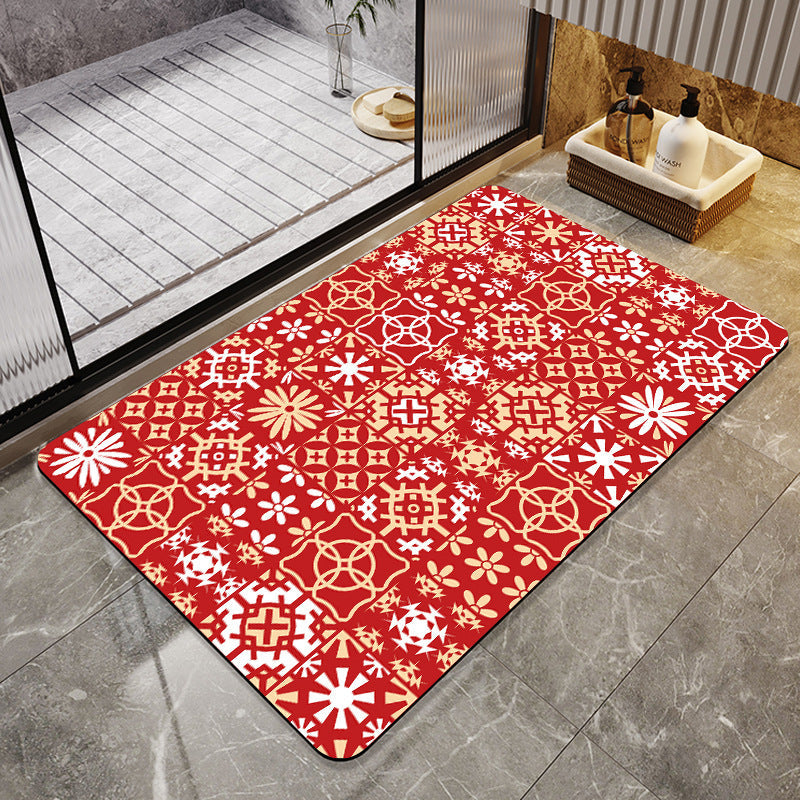 Geometric Patterned Anti-Fatigue Bath Mat