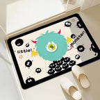 Playful Monster-Themed Bath Mat