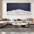 Textured Minimalist Mountain Scene Canvas Wall Art