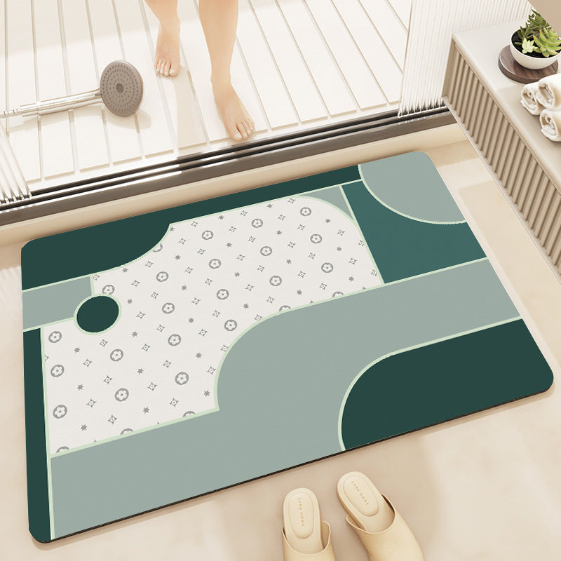 Geometric Patterned Bath Mat