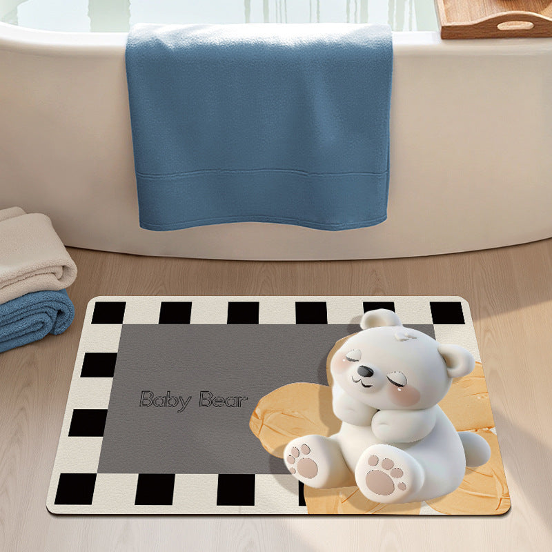 Mermaid-Themed Memory Foam Bath Mat