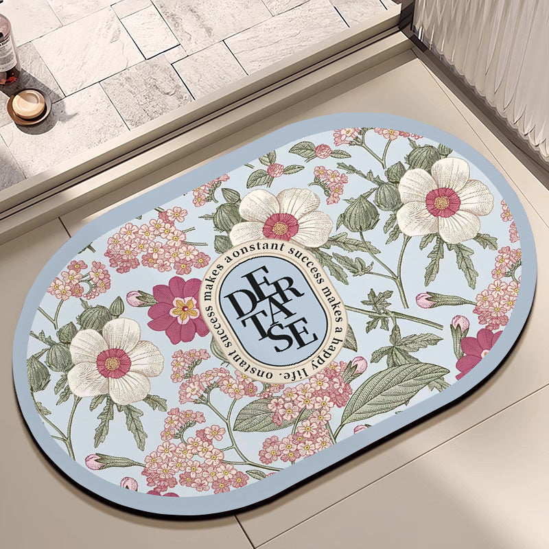 Floral Patterned Bath Mat