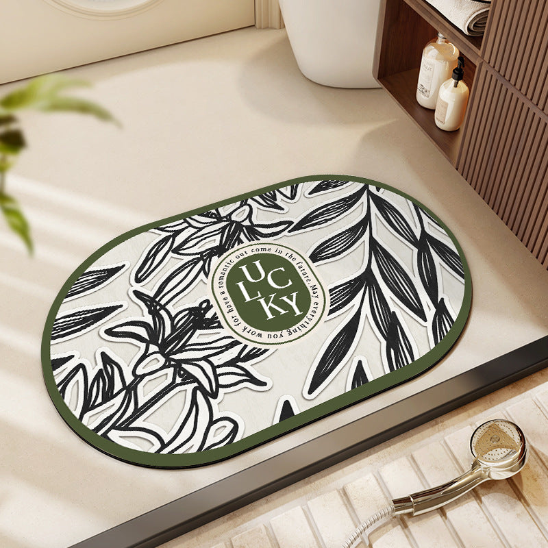 Floral Patterned Bath Mat
