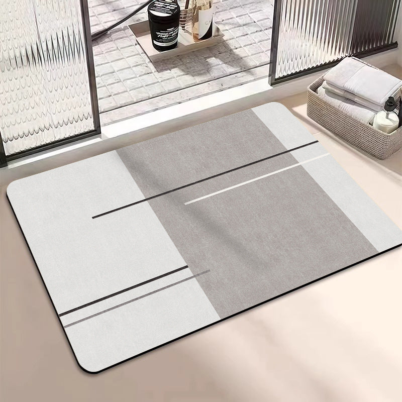 Geometric Patterned Bathroom Mat