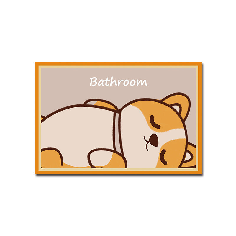 Playful Citrus-Themed Bath Mat
