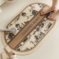 Elegant Country-Themed Bathroom Mat