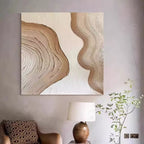 Abstract Layered Canvas Artwork