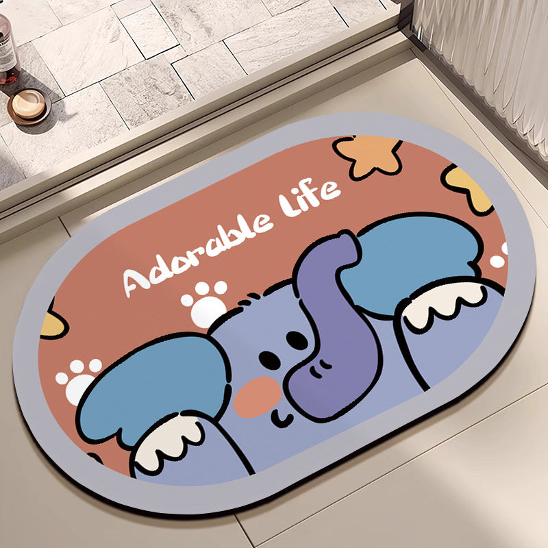 Mermaid-Themed Memory Foam Bath Mat
