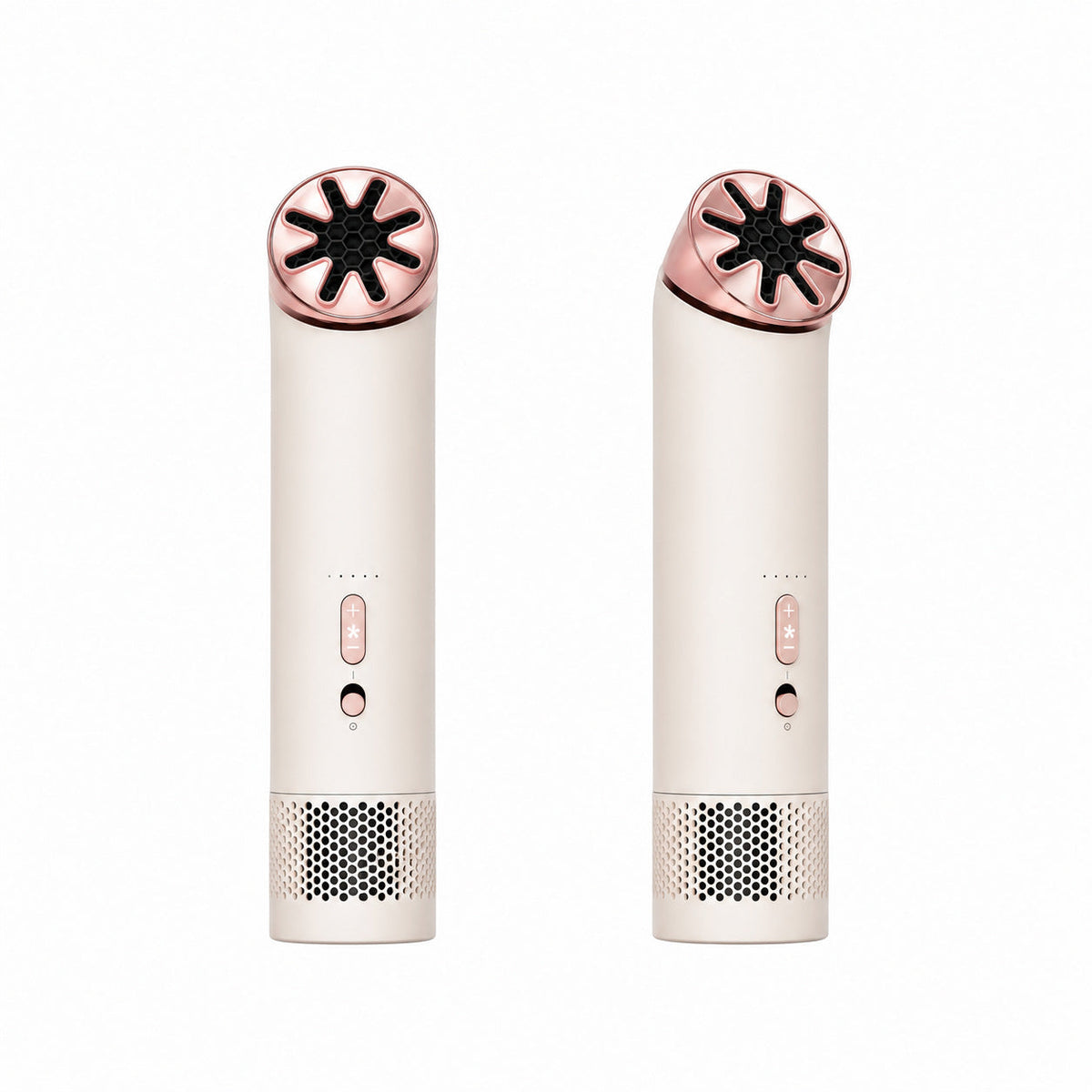 Cordless travel hairdryer with diffuser attachment, ion care and quiet motor
