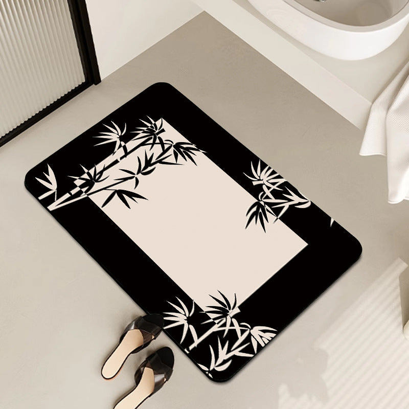 Floral Patterned Bathroom Mat