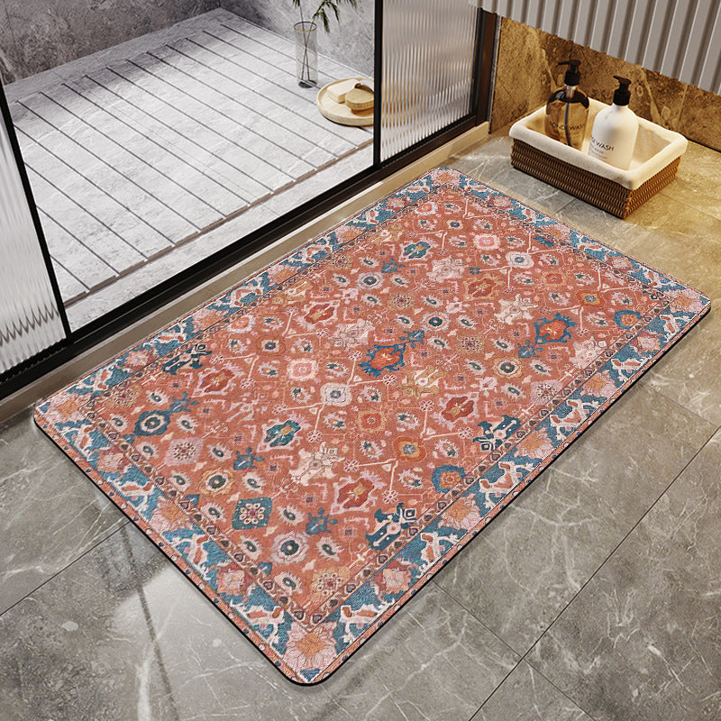 Vintage-Inspired Decorative Bath Mat