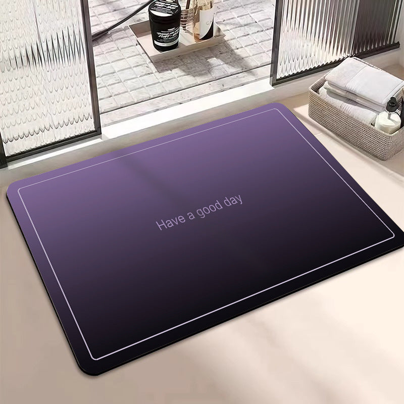 Motivational Phrase Bath Mat