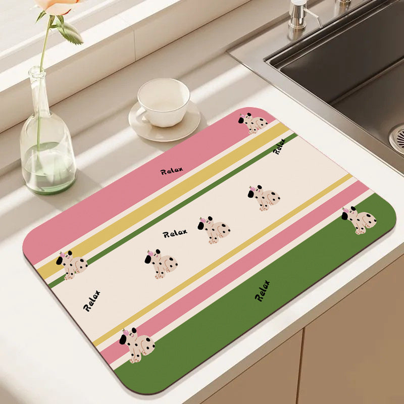 Cute Cartoon Food-Themed Kitchen Mat