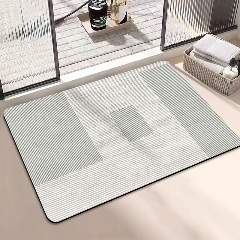 Geometric Pattern Textured Bath Mat
