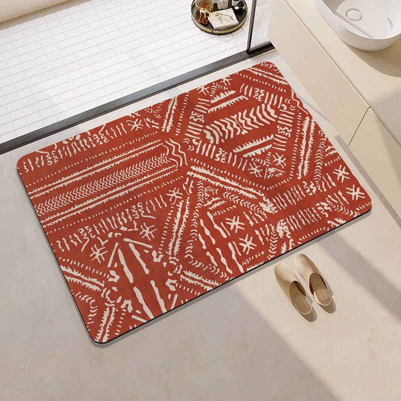 Abstract Geometric Pattern Bath Mat