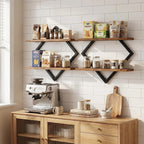 Wall shelf with modern zigzag design