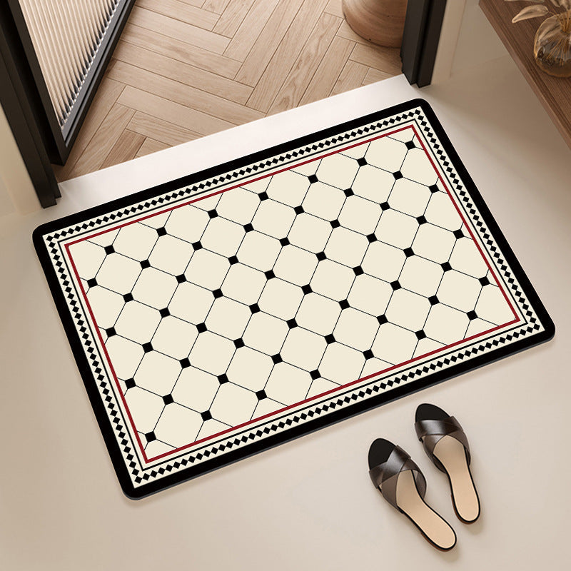 Vintage Floral Pattern Bath Mat