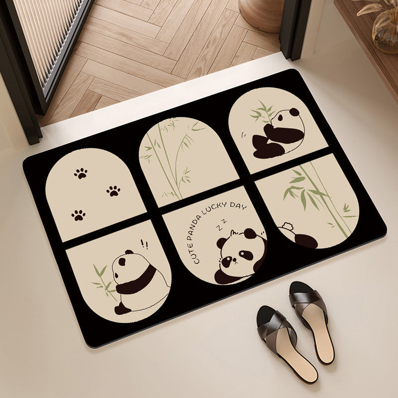 Playful Cartoon Dog-Themed Bath Mat