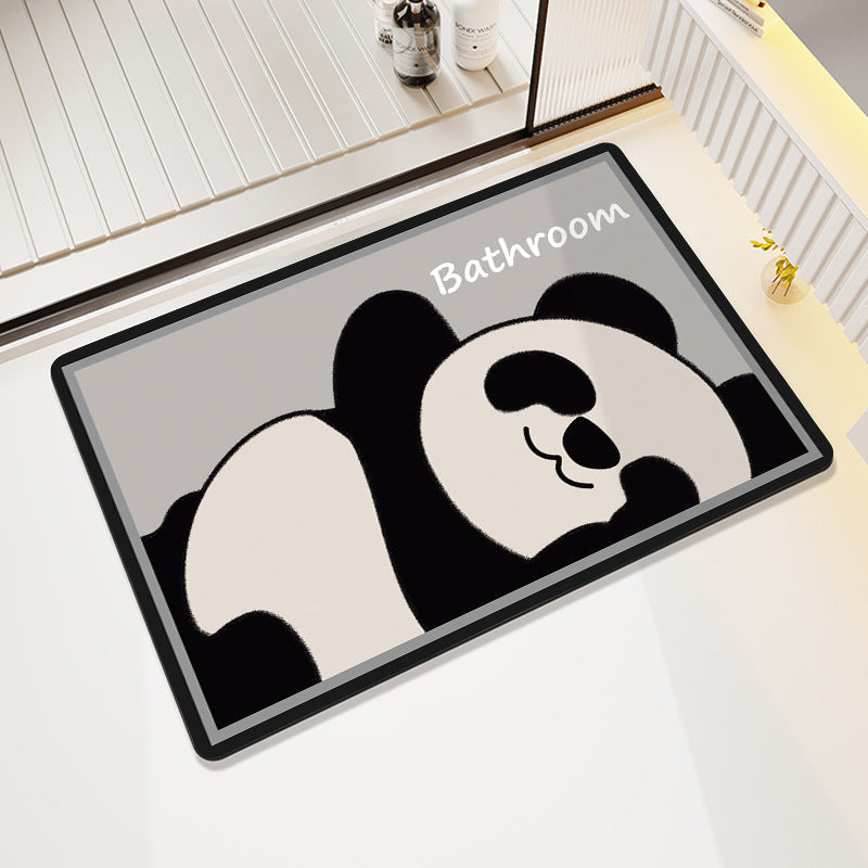 Playful Cow-Themed Bathroom Mat