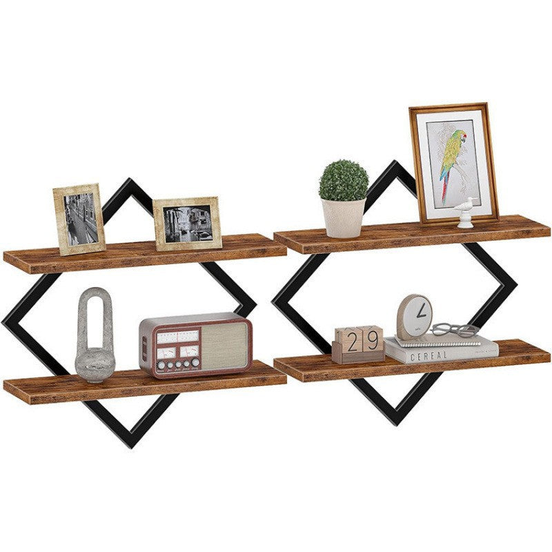 Wall shelf with modern zigzag design