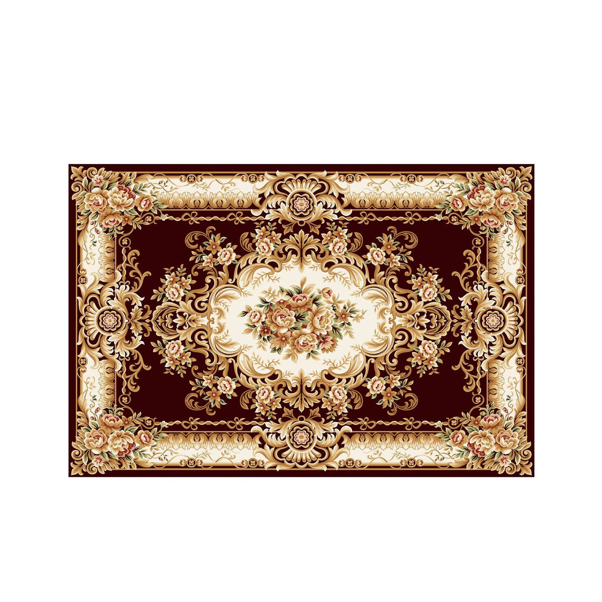 Vintage Floral Design Bath Mat