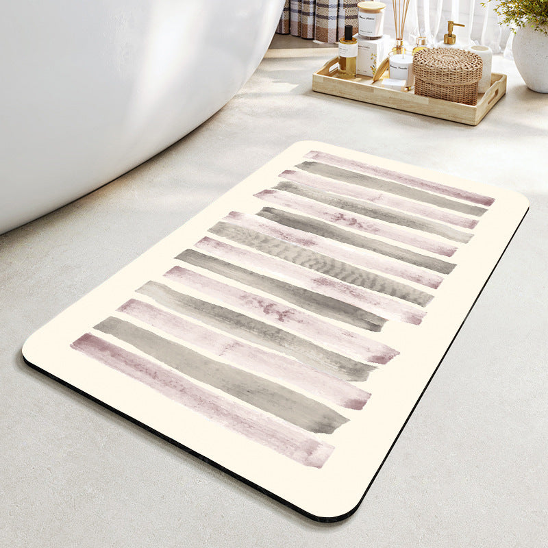 Geometric Patterned Bathroom Mat