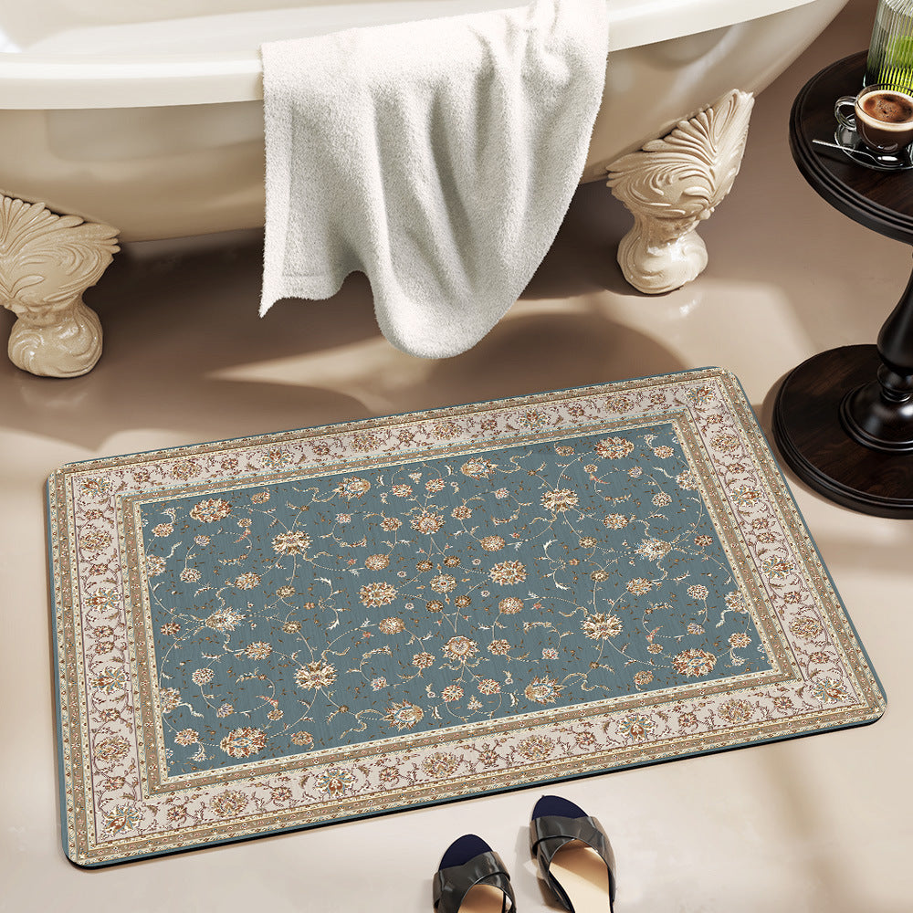Vintage-Inspired Decorative Bath Mat
