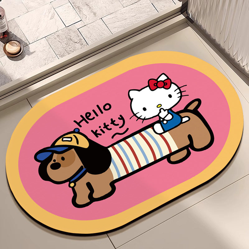 Cute Cartoon Dog Bath Mat