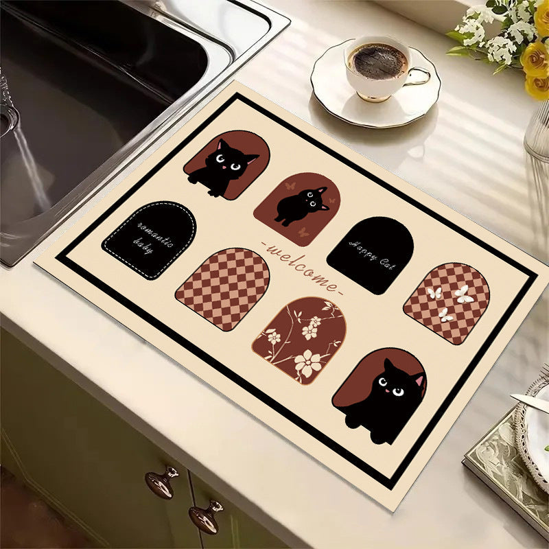 Cute Cartoon Dog Kitchen Mat