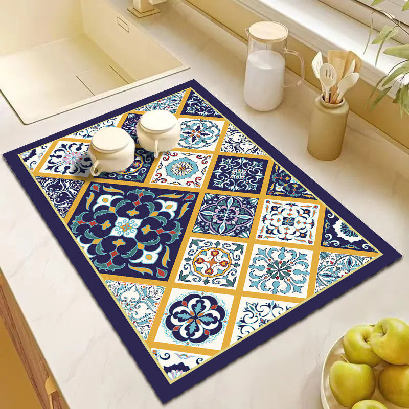 Playful Textured Kitchen Mat