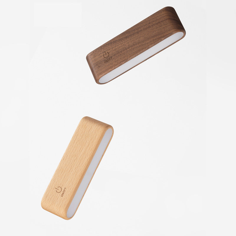Walnut-Finish Magnetic LED Desk Task Lamp