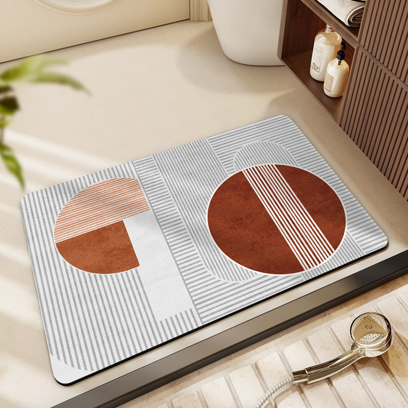 Abstract Geometric Pattern Bath Mat