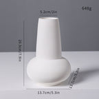 Modern Minimalist Ribbed Ceramic Vase