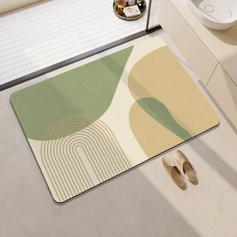 Abstract Pattern Non-Slip Bath Mat