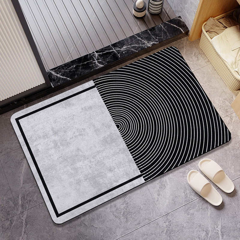 Geometric Pattern Soft Memory Foam Bath Mat