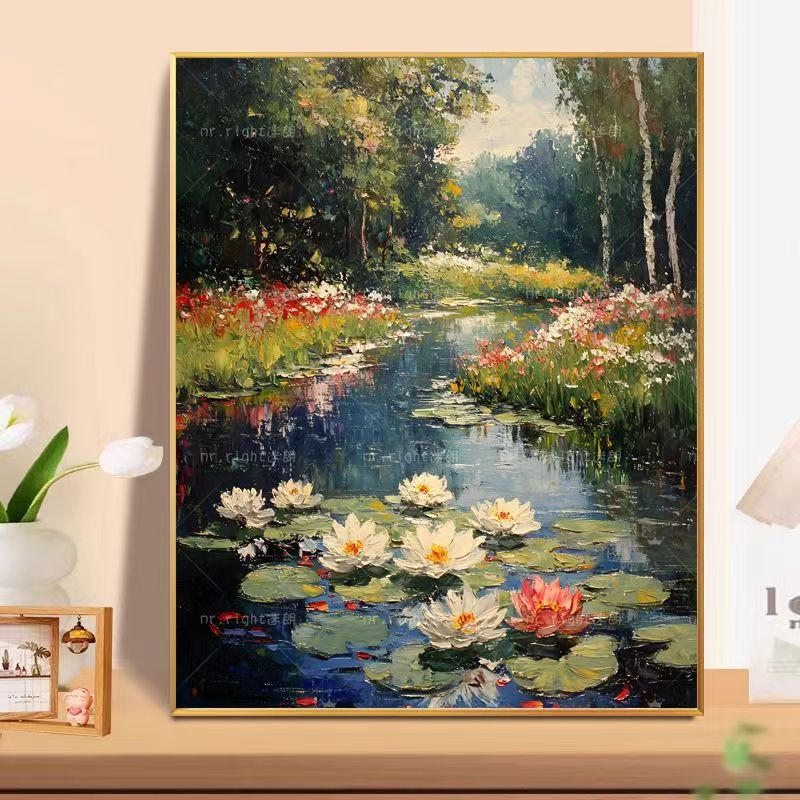 Floral Landscape Oil Painting Wall Art Meroci