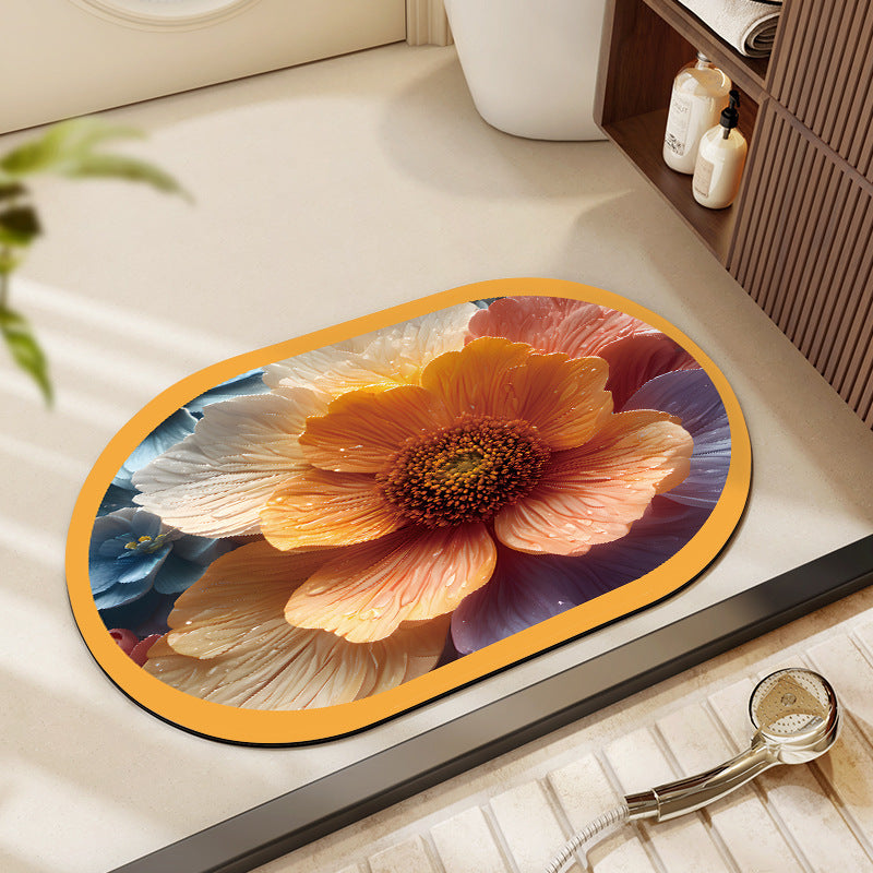 Motivational Phrase Bath Mat