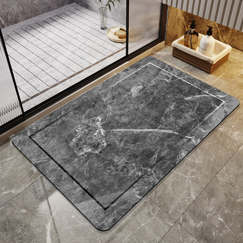 Floral Design Absorbent Bathroom Mat