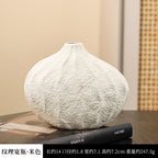 Artistically Textured Ceramic Flower Vase
