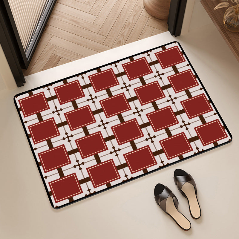 Geometric Pattern Bath Mat