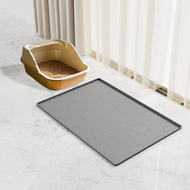 Non-Slip Silicone Utility Tray with Hex Grid Drainage
