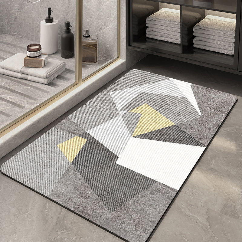 Abstract Pattern Non-Slip Bath Mat