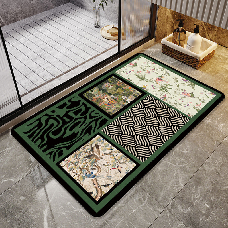 Vintage Floral Decorative Bath Mat