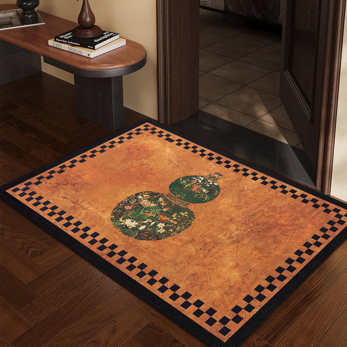 Artistic Elephant-Themed Welcome Mat