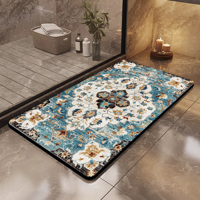 Floral Art Bathroom Mat