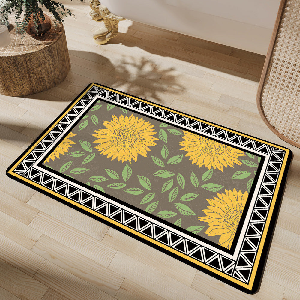 Textured Geometric Bath Mat