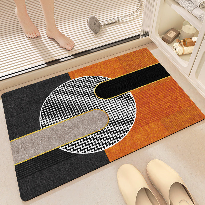 Abstract Pattern Non-Slip Bath Mat