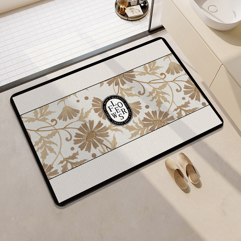 Playful Citrus-Themed Bathroom Mat